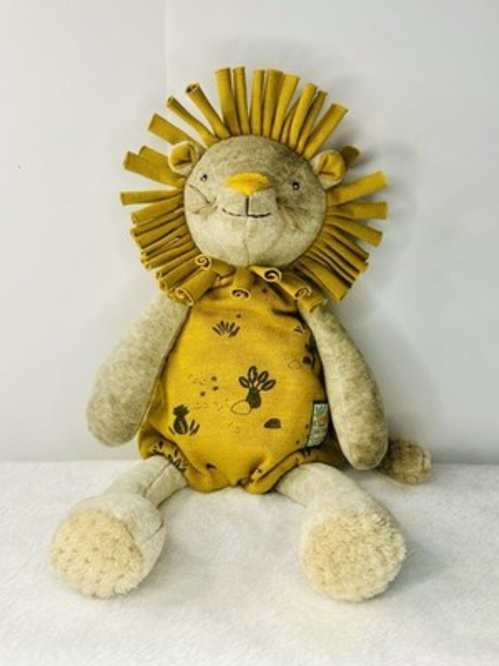 Sous Mon Baobab Paprika Lion Plush Moulin Roty Stuffed Animal France 14”